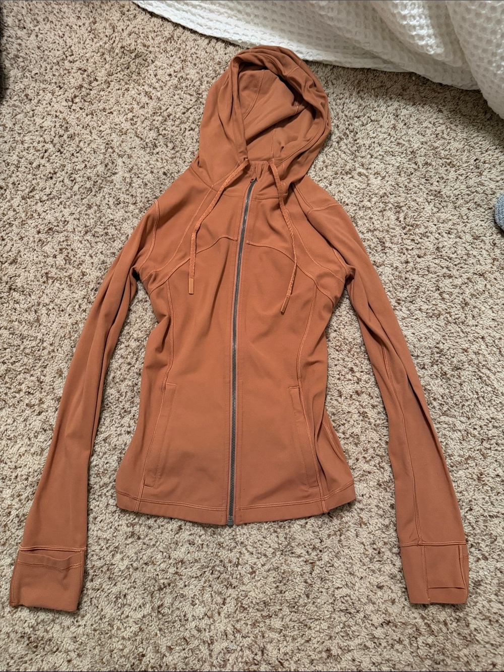 lululemon athletica Rust Brown Hooded Zip-Up Jacket